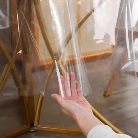 Transparent Tablecloth, Transparent Table Film, Transparent PVC 0.13 mm Thick, Waterproof, Washable Table Protector Film, Desired Size Table Protective Film (100 x 140 cm)