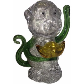 It's Ridic! AAA k9 Crystal Monkey Figurine- Green