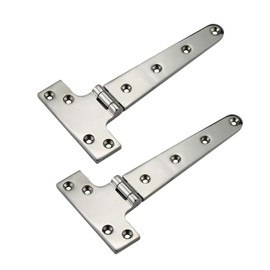 Pair of 316 Stainless Steel Heavy Duty Marine Grade "T" Hinge 8"(L)*4"(W) Cast Strap Hinge