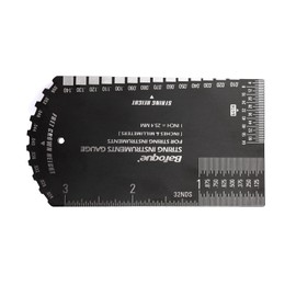 Baroque NEW String Action Gauge Guitar Ruler, Fret Rocker Luthier Tool Guitarist Gift, Precision Guitar Set Up Tool Kit for Electric Bass Acoustic Guitar Ukulele Mandolin Banjo -BONUS LEATHER CASE