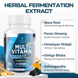 ThrivyThystle Men Multivitamins 50 Plus - Daily Multivitamin for Men with Fer...