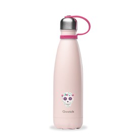 Qwetch - Kids Thermos Flask - Pink 500 ml - Cold for 24 Hours and Warm for 12 Hours - Leakproof, BPA-Free & Reusable