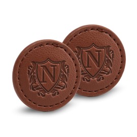 CybGene Golf Ball Markers (Tan, Set of 2) - Golf Gifts for Men - Golf Accessories Leather Golf Markers - N