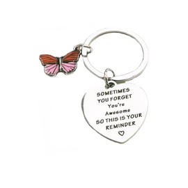 jtkdxqs Butterflies Keychain Sister Couple Keychain stainless steel key chain for Women and men Choice,Style 4