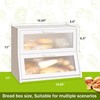 Large Bread Box Double Layer Bamboo Bread Box for Kitchen