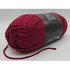 K & C Essential Yarn 100% Cotton Red Wood Color 100g/3.5oz 180yds/165m Light #3
