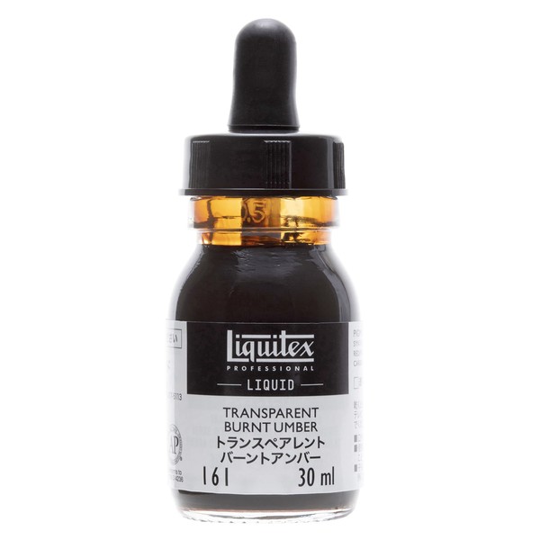 LIQUITEX Acrylic Paint Liquid Transparent Burnt Amber 161 1.1 fl