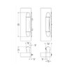 8.7" Interlock Intuition Sliding Glass Door Handle Kit Replacement -