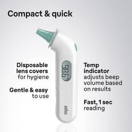 Braun Thermoscan3 Ear Thermometer Ear Thermometer for Babies, Kids, Toddlers and Adults, Display is Digital and Accurate, Thermometer for Precise Fever Tracking at Home, Reads Temperature In Seconds