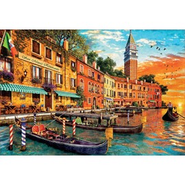 Educa - San Marco Sunset - 6000 Piece Jigsaw Puzzle - Puzzle Glue Included - Completed Image Measures 61.5" x 42.25" - Ages 14+ (19286)