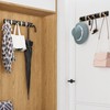 Thickened Invisible Hook 5 Hook Wall Mounted Coat Rack Folding