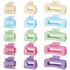 15Pcs Matte Nonslip Hair Claw Clips- Large Rectangle Claw Clips