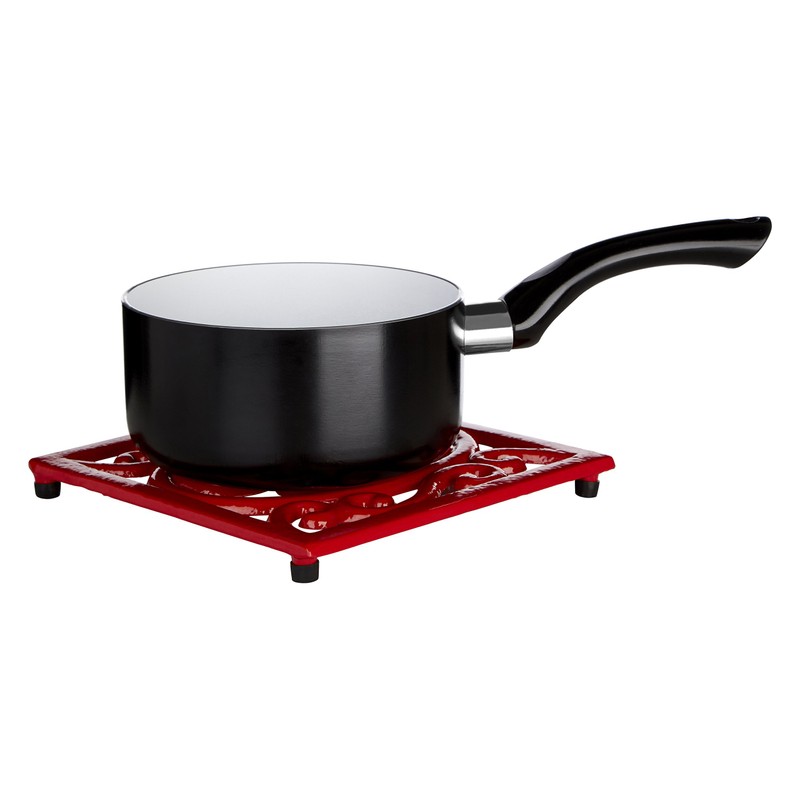 Premier Housewares 812118 Cast Iron Trivet - Red, H2 x