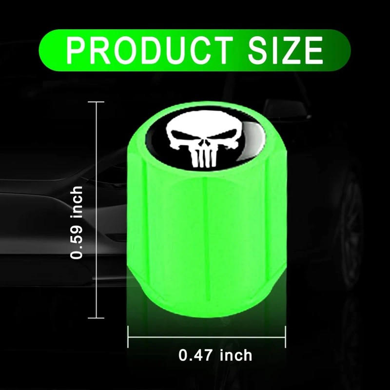 Tapones De Válvula Auto Moto Luminoso Cubre Llanta Neumático