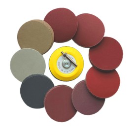 100 Piece 75mm Hook and Loop Sandpaper 400 600 800 1000 1200 1500 2000 3000 5000 7000 Grit, Hook and Loop Discs Set with 1 Piece Sanding Wheels Pad Kit Polishing Pad Adapter.