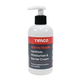 TIMCO Active Hands Sanitiser, Moisturiser & Barrier Cream - Pump bottle - 250ml - 432077