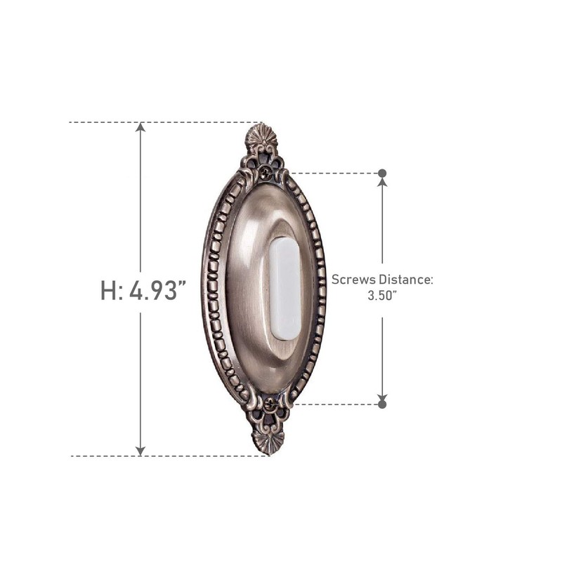Craftmade BSOO-AP Designer Surface Mount Oval Ornate Lighted Doorbell LED
