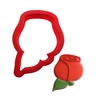 Red Rose Cookie Cutter 3.5 Inch - Hand Made in