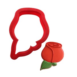 Red Rose Cookie Cutter 3.5 Inch - Hand Made in the USA