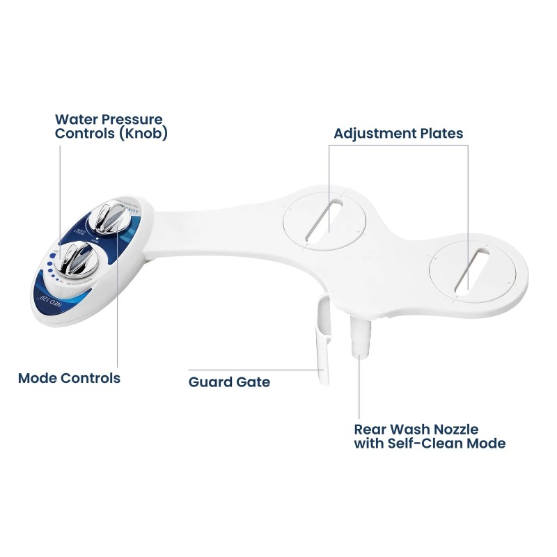 LUXE Bidet NEO 120 - Self-Cleaning Nozzle, Fresh Water Non-Electric