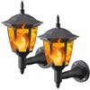 Dynaming 2 Pack Solar Flame Wall Lanterns Outdoor, Solar Powered