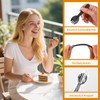 Cofimkate 100Pcs Mini Plastic Spork, 4.2 Inch Individually Wrapped Disposable
