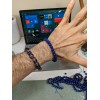 RAYON Lapis Lazuli bead bracelet MEN No Dyes or treatment