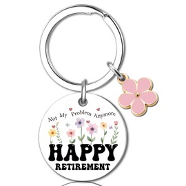 OWIGIU Retirement Gift for Woman 2026 Happy Retirement Farewell Gifts for Coworkers Teachers Retired Keychain Goodbye Gifts for Coworkers New Beginnings Gift for Women