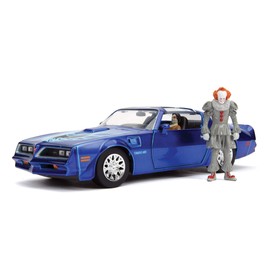 Jada IT Chapter Two 1:24 1977 Pontiac Firebird Die - cast Car with Pennywise & Henry Bower's 2.75" Die-Cast Figure, Toys for Kids and Adults