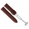Ewatchparts 18-24mm Genuine Leather Watch Band Strap Smooth With Deployment