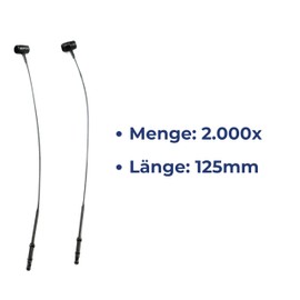 POKORNYS Safety Threads Black 125 mm – Pack of 2,000 I Thread for Attaching Labels to Clothing, Textiles, Shoes, Accessories and Much More I Loop Pins for Price Tags and Hanging Labels