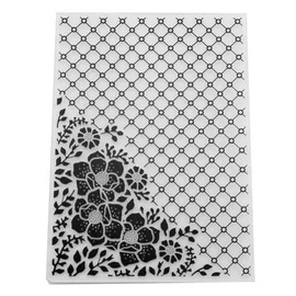 arriettycraft Flowers Grid Plaid Background Plastic Embossing Folders for DIY Card Making Decoration Stencil Scrapbooking Tools