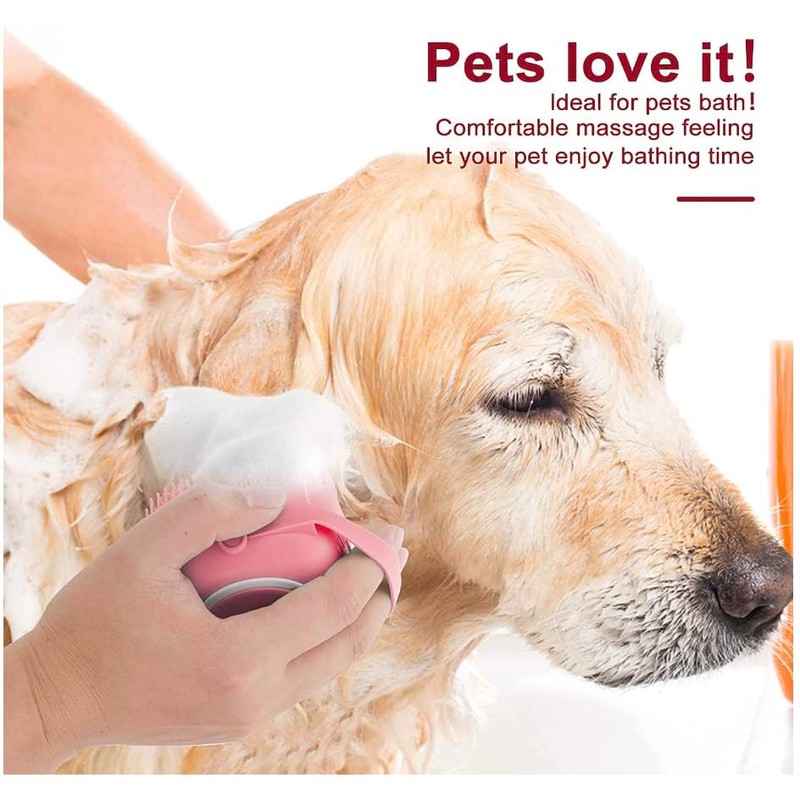 Pet Bath Massage Brush Puppy Dog Cat Grooming Cleaning Soft