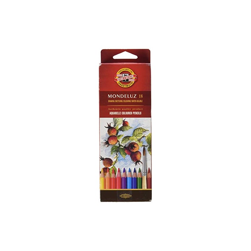 KOH-I-NOOR Mondeluz Fruit Aquarell Coloured Pencils (Set of 18)
