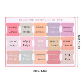 TEHAUX 15 Sheets Bible Study Tabs, Self-Adhesive Decorative Bible Tabs for Women, Easy-to-Read Index Tabs for DIY Projects, Bible Accessories, Assorted Colors, 7.87 X 5.11 Inches