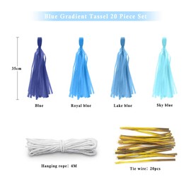 Binpeng Tissue Paper Tassel DIY Hanging paper decorations Party Garland Decor for Party Decorations Wedding,Festival,Baby Shower Decoration 35c m20PCS