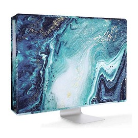 MOSISO Monitor Dust Cover 22, 23, 24, 25 inch Anti-Static Dustproof LCD/LED/HD Panel Case Computer Screen Protective Sleeve Compatible with iMac 24 inch, 22-25 inch PC, Desktop and TV, Creative Marble