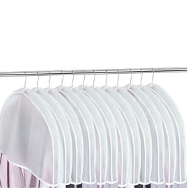 12PCS PEVA Garment Shoulder Covers for Clothes, Breathable Protective Shoulder Cover, Clear Hanging Garment Protectors Dust Covers for Suit, Jackets, Coats, Dress Closet Storage