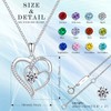 NINAMAID 925 Sterling Necklace Women's Silver Chain Heart Women's Necklaces