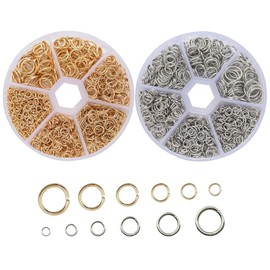 YOYEAH Kit d'Anneaux de Saut en Acier Inoxydable pour Fabrication de Bijoux - 2780 Pieces - Apprêts Bijoux en Métal de Haute Qualité - Box de Rangement Incluse