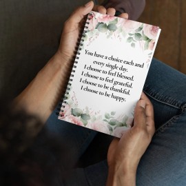 Sleeping Angel Treasures Daily Gratitude Inspirational Spiral Notebook, Teacher and Students Gift