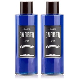 Marmara Barber Cologne - Best Choice of Modern Barbers and Traditional Shaving Fans (No 2 Blue, 500ml x 2 Bottles)