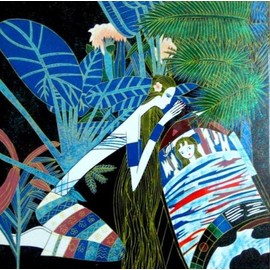 Vietnamese Lacquer Paintings - 16" x 16" CSC12