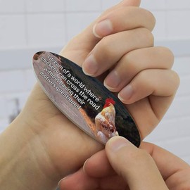 I Dream of a World Where Chickens can Cross the Road Without Motives Questioned Funny Humor Double-Sided Oval Nail File Emery Board Set 4 Pack