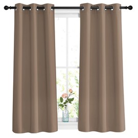 NICETOWN Cortinas Opacas y Cortinas para baño, Ahorro de energía, Aislamiento térmico, Ojales sólidos, Cortinas de oscurecimiento de habitación para Cocina o café