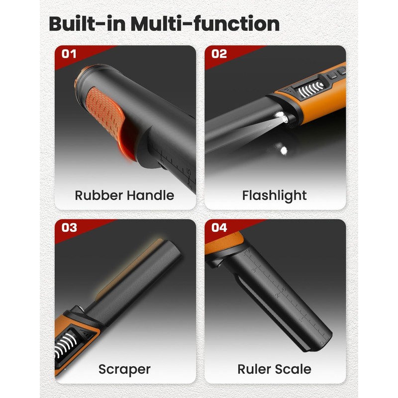 DR.ÖTEK Metal Detector Pinpointer, IP68 Fully Waterproof Handheld Pin Pointer