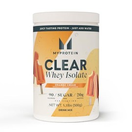 Myprotein Clear Whey Isolate Protein Powder, 20 Servings (1.1lbs) Orange Cream, 20g Protein per Serving, Naturally Flavored Drink Mix, Daily Protein I