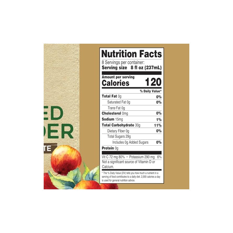 Langer Farms Unfiltered 100% Apple Cider,Not from Concentrate, 64 Fl