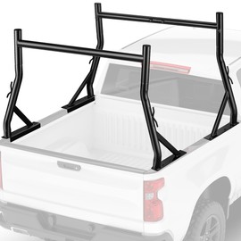 Osluken Extendable Truck Ladder Rack 51.97"-68.5", 800 lbs Load Capacity, Heavy Duty Steel Pickup Truck Bed Rack for Kayak, Surfboard, Lumber, Tents (Drilling Required)
