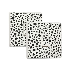stika.co Set of 2 Animal Print - Single Light Switch Sticker - Spotty Dalmatian Prints - Easy Application